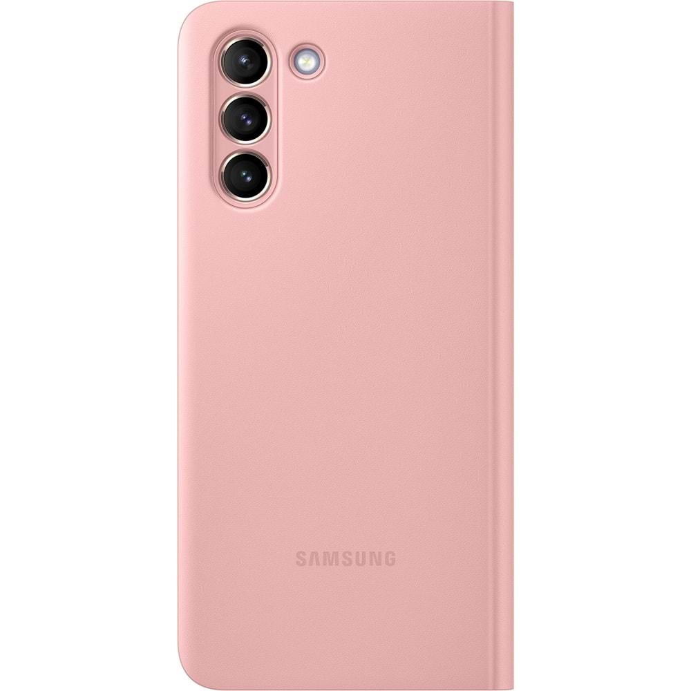 Samsung Galaxy S21 5G Smart Clear View Kapaklı Kılıf, Pembe EF-ZG991CPEGTR