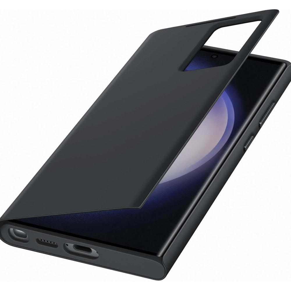 Samsung Galaxy S23 Ultra Akıllı Ekranlı Kılıf Smart View Wallet Case, Siyah