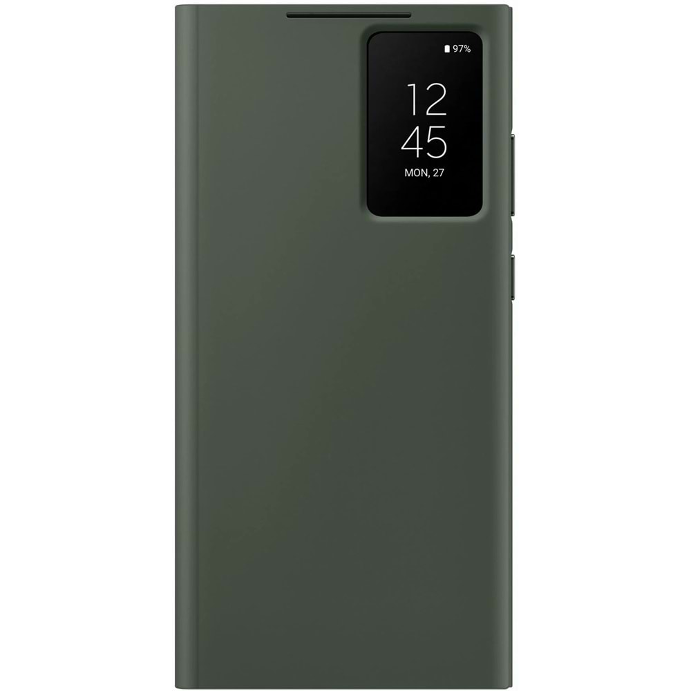 Samsung Galaxy S23 Ultra Akıllı Ekranlı Kılıf Smart View Wallet Case, Yeşil