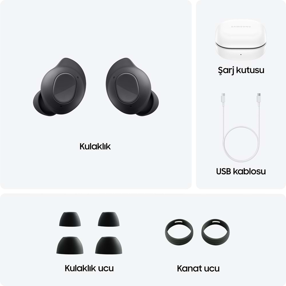 OUTLET Samsung Galaxy Buds FE Kablosuz True Wireless Kulaklık, Grafit