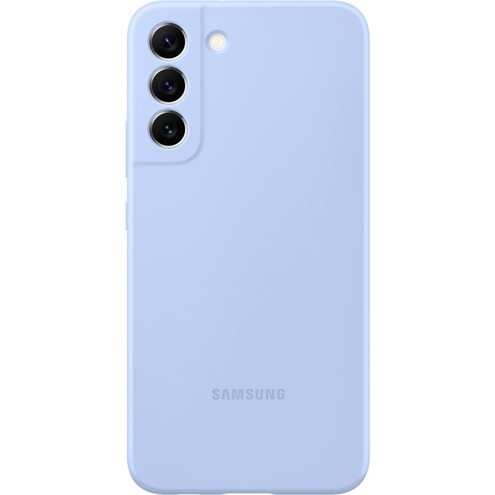 Samsung Galaxy S22 Plus Silikon Kılıf S22+ Silicone Cover, Mavi EF-PS906