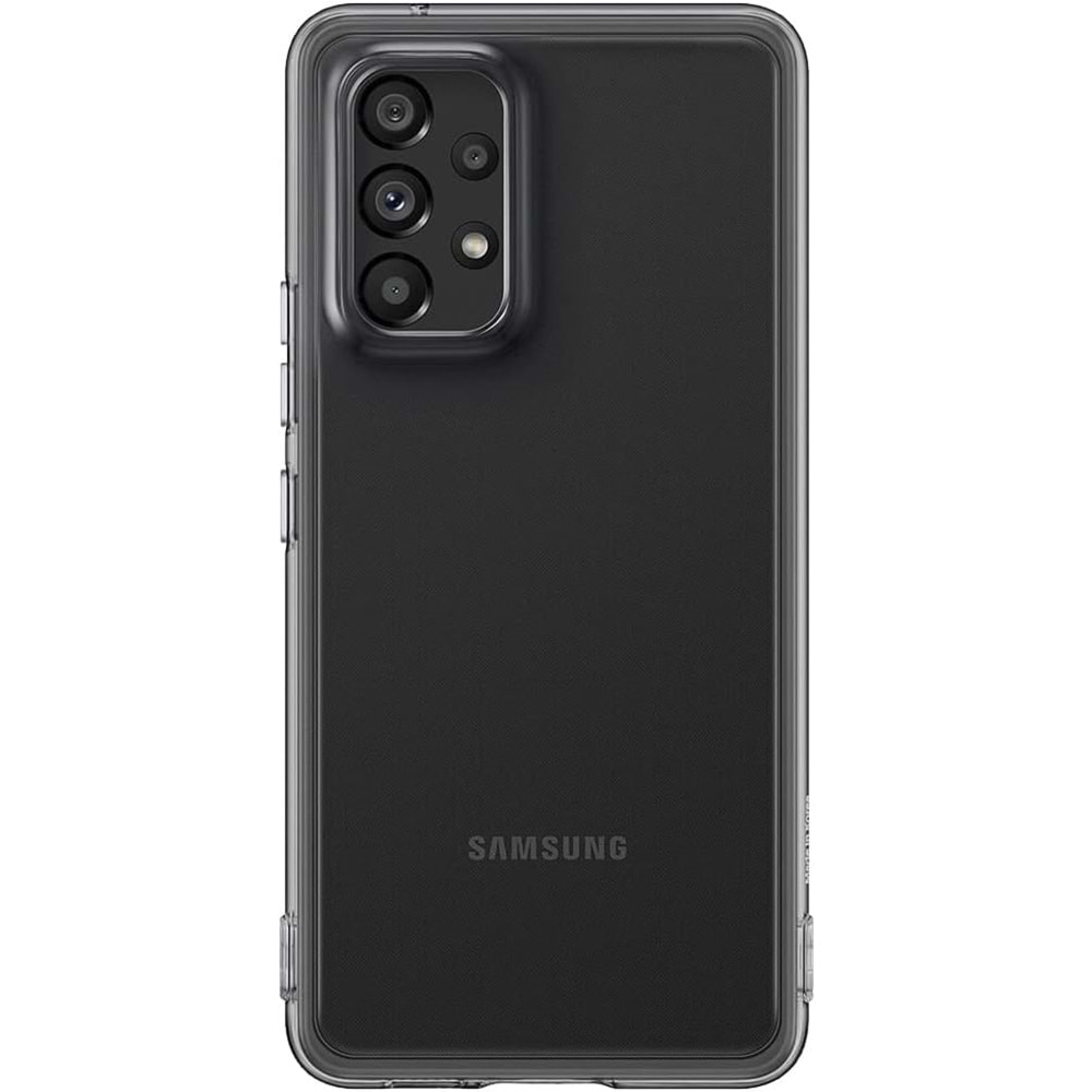 Samsung Galaxy A53 5G Soft Cover Yumuşak Şeffaf Kılıf, Siyah EF-QA536T