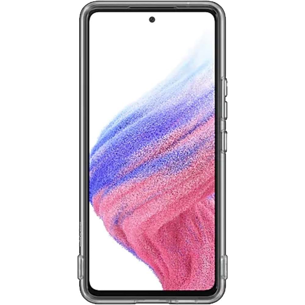 Samsung Galaxy A53 5G Soft Cover Yumuşak Şeffaf Kılıf, Siyah EF-QA536T