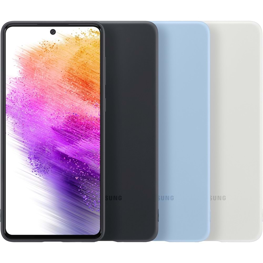 Samsung Galaxy A73 5G Silicone Cover Silikon Kılıf, Beyaz EF-PA736T