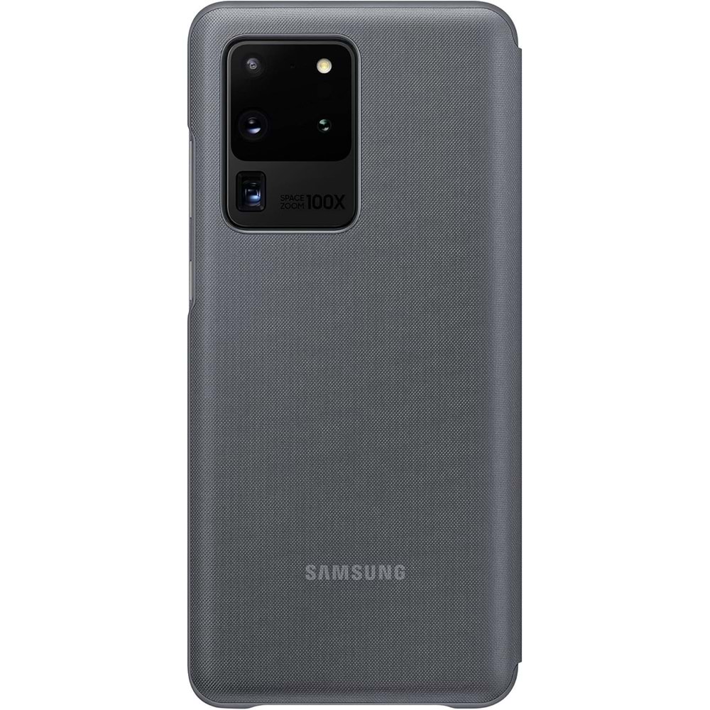 Samsung Galaxy S20 Ultra için LED View Cover Akıllı Kılıf, Gri EF-NG988PJEGTR