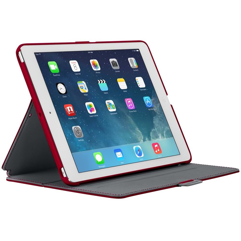 Speck Stylefolio iPad Air 1. Nesil A1474, A1475 ve A1476 için Kılıf ve Stand, Kırmızı