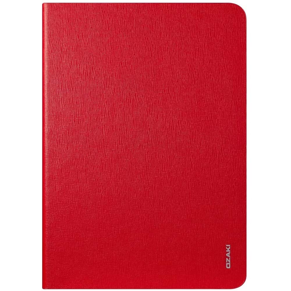 Ozaki Smart Slim iPad 6. Nesil (2018) A1893 ve A1954 için Kılıf Uyku Modlu, Kırmızı