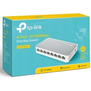 TP-Link TL-SF1008D 8-Portlu 10/100Mbps Masaüstü Switch Tak ve Kullan % 60 Enerji Tasarruflu