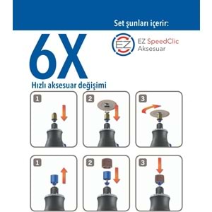 Dremel 8260-5/65 Li-ion Akülü El Motoru 65 Aksesuar + 5 Bağlantı parçası + Alüminyum Çanta