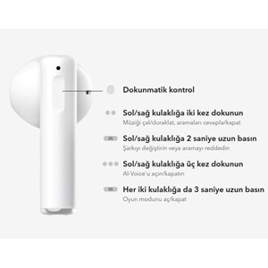 Honor Choice Earbuds X2 TWS Kulak İçi Bluetooth Kulaklık, Beyaz