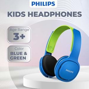 Philips Kids SHK2000BL Kulak Üstü Kulaklık, Mavi