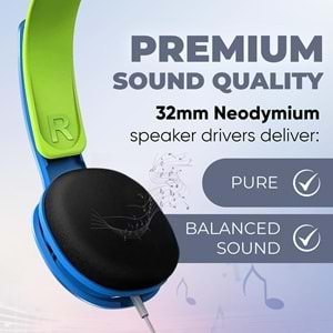 Philips Kids SHK2000BL Kulak Üstü Kulaklık, Mavi