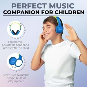 Philips Kids SHK2000BL Kulak Üstü Kulaklık, Mavi