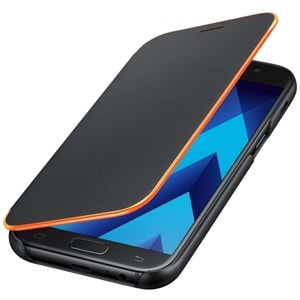 Samsung Galaxy A5 2017 Neon Flip Wallet Işıklı Kılıf, Siyah EF-FA520PBEGWW
