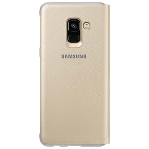 Samsung Galaxy A8 2018 (A530) Neon Flip Wallet Kapaklı Kılıf, Gold EF-FA530PFEGWW