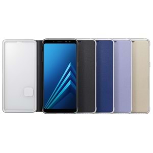 Samsung Galaxy A8 2018 (A530) Neon Flip Wallet Kapaklı Kılıf, Gold EF-FA530PFEGWW