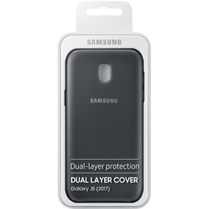 Samsung Galaxy J5 Pro Dual-layer Çift Katlı Koruyucu Kılıf, Siyah EF-PJ530CBEGME