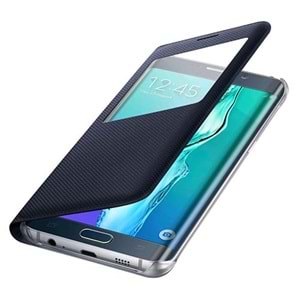 Samsung Galaxy S6 Edge+ Plus S-View Pencereli Kapaklı Kılıf, Lacivert EF-CG928PBEGTR