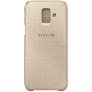 Samsung Galaxy A6 Flip Wallet Kapaklı Cüzdan Kılıf, Gold EF-WA600CFEGWW