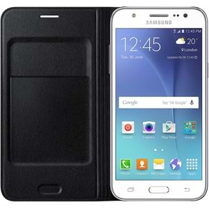 Samsung Galaxy J5 2015 (SM-J500) Flip Wallet Cüzdan Kılıf, Siyah EF-WJ500BBEGWW
