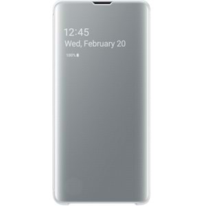 Samsung Galaxy S10 Clear View Cover Akıllı Kılıf, Beyaz EF-ZG973CWEGWW