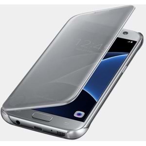 Samsung Galaxy S7 Clear View Cover Orjinal Akıllı Kılıf, Gümüş EF-ZG930CBEGWW