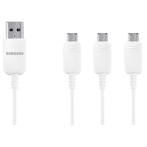 Samsung Çoklu Şarj Kablosu (3 Micro USB) 1.3mt ET-TG900U, Beyaz