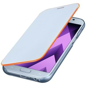 Samsung Galaxy A7 2017 Neon Flip Wallet Kapaklı Kılıf, Mavi EF-FA720PLEGWW
