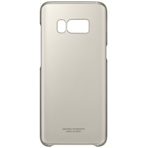 Samsung Galaxy S8 Clear Cover Şeffaf Kılıf, Gold (Samsung Türkiye Garantli)