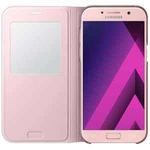 Samsung Galaxy A5 2017 S-View Kapaklı Kılıf, Rose Gold EF-CA520PPEGWW