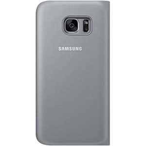 Samsung Galaxy S7 G930 için S-View Fonksiyonel Pencereli Kılıf, Gri EF-CG930PBEGWW