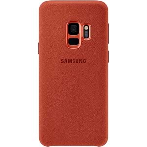 Samsung Galaxy S9 Alcantara Süet Deri Kılıf, Kırmızı (Samsung Türkiye Garantili)