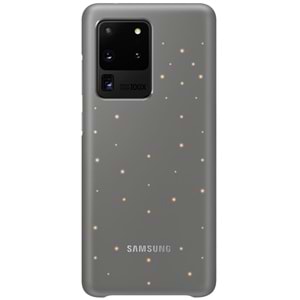 Samsung Galaxy S20 Ultra için LED Cover Kılıf, Gri EF-KG988CJEGTR