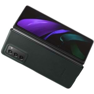 Samsung Galaxy Z Fold2 Deri Kılıf Lether Cover EF-VF916L, Yeşil