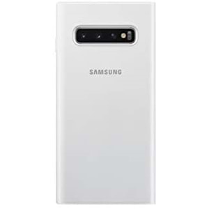 Samsung Galaxy S10 LED View Cover Akıllı Kılıf, Beyaz EF-NG973PWEGWW