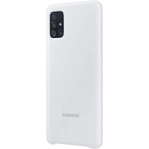 Samsung Galaxy A51 Silikon Cover Kılıf, Beyaz EF-PA515TWEGWW