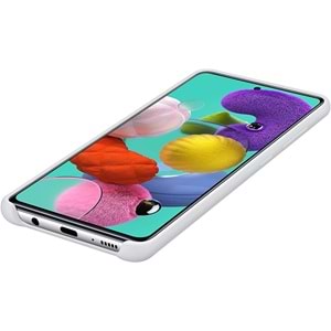 Samsung Galaxy A51 Silikon Cover Kılıf, Beyaz EF-PA515TWEGWW