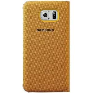 Samsung Galaxy S6 Flip Wallet (Tekstil) Kapaklı Kılıf, Sarı ?EF-WG920BYEGWW