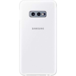 Samsung Galaxy S10e Clear View Cover Akıllı Kılıf, Beyaz EF-ZG970CWEGWW