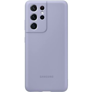 Samsung Galaxy S21 Ultra için Silikon Cover Kılıf, Mor EF-PG998TVEGWW
