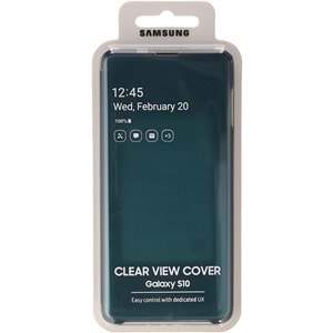 Samsung Galaxy S10 Clear View Cover Akıllı Kılıf, Yeşil EF-ZG973CGEGWW