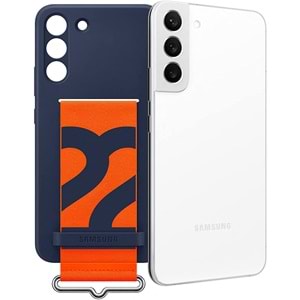 Samsung Galaxy S22+ Plus için Kayışlı Silikon Kılıf, Lacivert, Silicone Cover EF-GS906