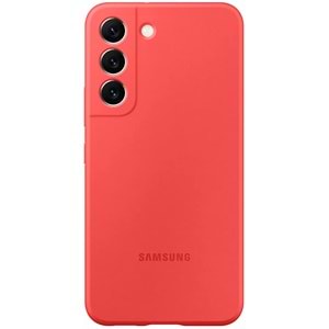 Samsung Galaxy S22 Silikon Kılıf, Kırmızı Silicone Cover EF-PS901