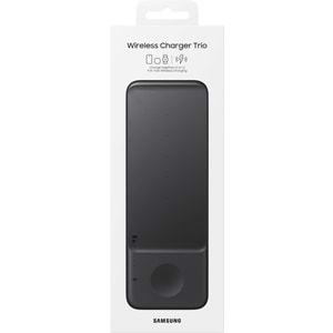 Samsung EP-P6300T Kablosuz Hızlı Şarj Cihazı Üçlü (25W), Siyah