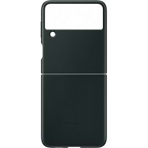 Samsung Galaxy Z Flip3 5G Deri Kılıf, Yeşil Hakiki Deri Lether Cover EF-VF711