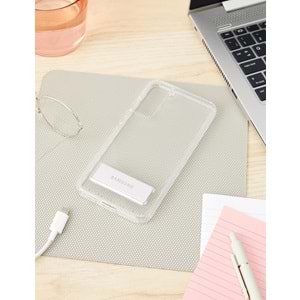 Samsung Galaxy S21 FE Standing Cover EF-JG990 Ayaklı Şeffaf Kılıf