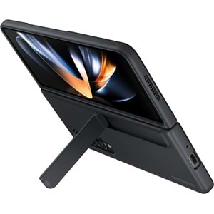 Samsung Galaxy Z Fold 4 Standlı Kalemli Deri Kılıf EF-OF93PC Siyah