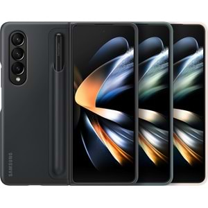 Samsung Galaxy Z Fold 4 Standlı Kalemli Deri Kılıf EF-OF93PC Kum Rengi