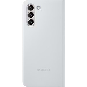 Samsung Galaxy S21 5G Smart LED View Kapaklı Kılıf, Gri EF-NG991PJEGTR