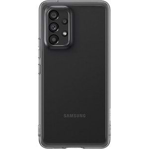 Samsung Galaxy A53 5G Soft Cover Yumuşak Şeffaf Kılıf, Siyah EF-QA536T